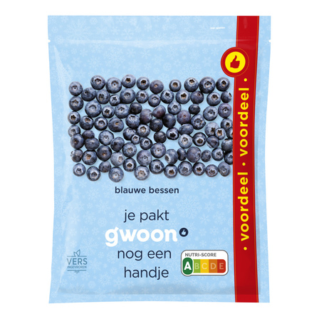 g'woon Blauwe Bessen Vers Ingevroren 750 g