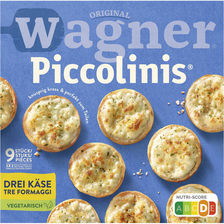 Wagner Piccolinis mini pizza 3 soorten kaas