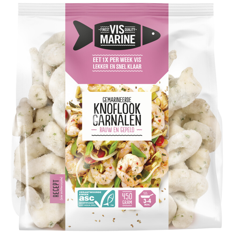 VisMarine Knoflook Garnalen Gemarineerd