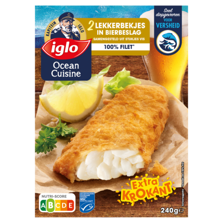 Iglo 2 Lekkerbekjes in bierbeslag 240 g