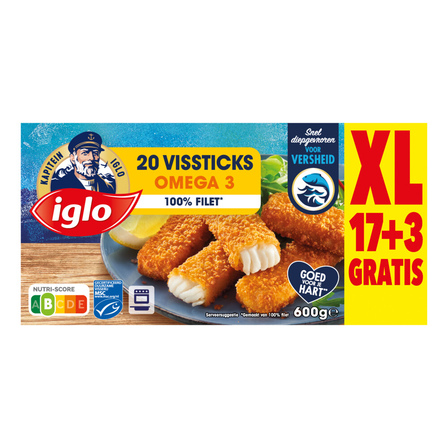 Iglo Vissticks Omega 3 XL | Poiesz Supermarkten