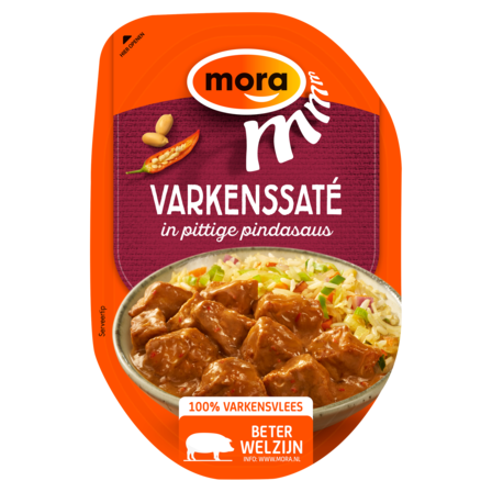 Mora Varkenssaté in Pittige Pindasaus 160 g