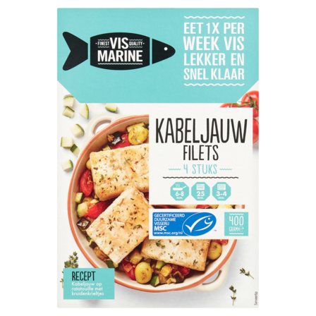 Vis Marine Kabeljauw Filets 4 stuks