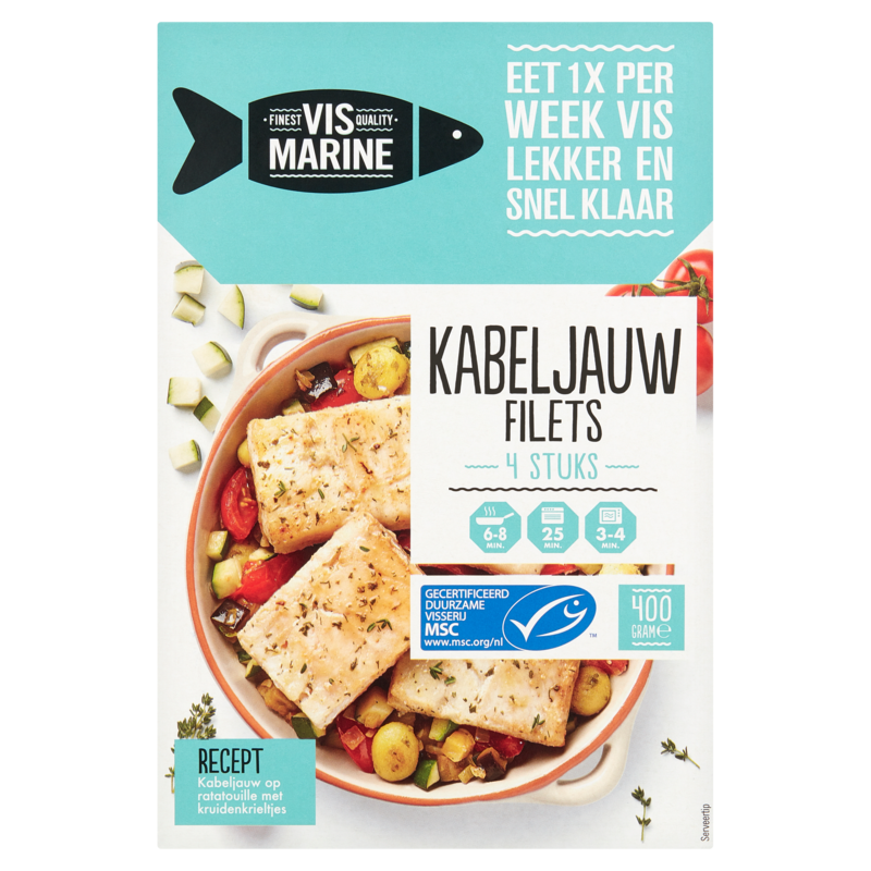Vis Marine Kabeljauw Filets 4 stuks