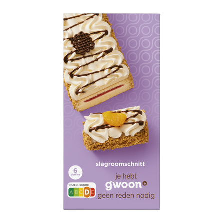 G'woon Slagroomschnitte  