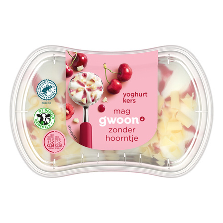 g'woon Roomijs Mini Yoghurt Kers 100 g