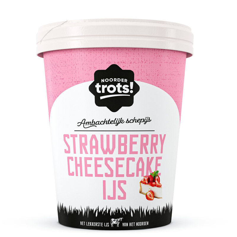 Noordertrots strawberry cheesecake ijs