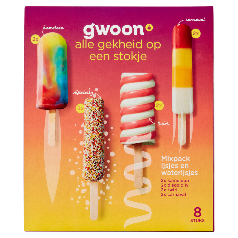 G'woon mixpack ijs 8st