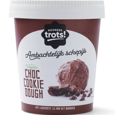 Noordertrots Vegan IJs Chocolade Cookiedough