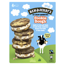 Ben & Jerry's cookie dough ice cream sandwiches