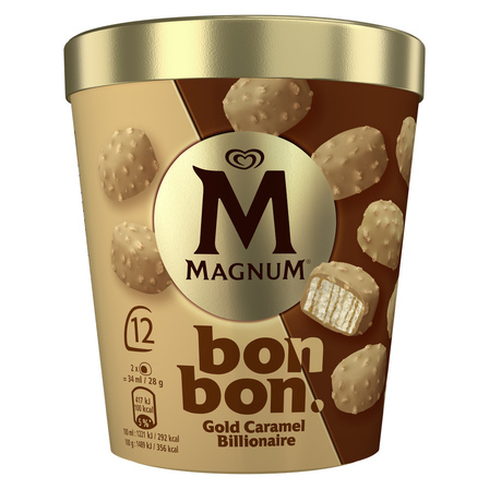 Magnum Bonbon gold caramel billionaire