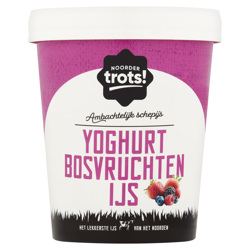 Poiesz Noordertrots Ambachtelijk Schepijs Yoghurt Bosvruchten
