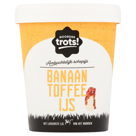Poiesz Noordertrots Ambachtelijk Schepijs Banaan Toffee IJs 500 ml