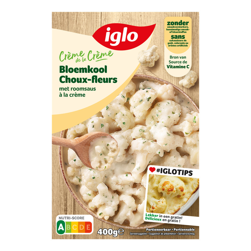 Iglo bloemkool a la creme