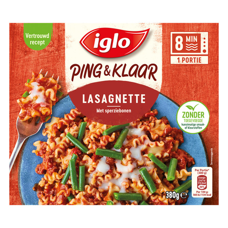 Iglo Ping & klaar Lasagnette
