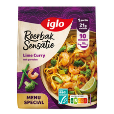 Iglo Roerbak sensatie lime curry met garnalen