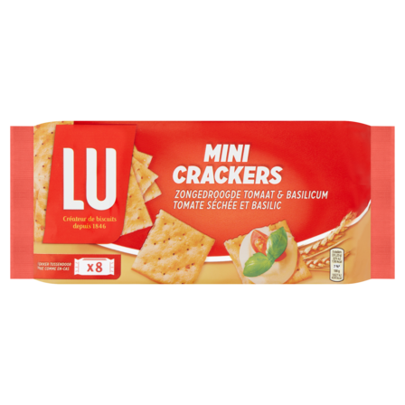 LU Mini Crackers Zongedroogde Tomaat & Basilicum 8 Stuks 250 g