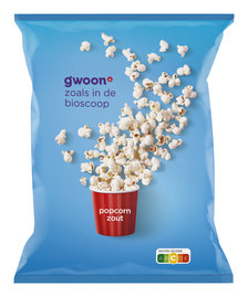 g'woon Popcorn Zout 100 g