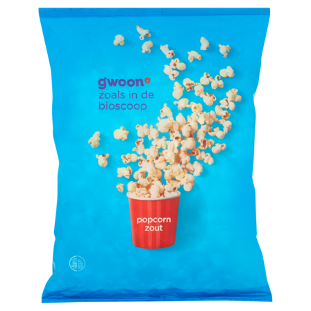g'woon Popcorn Zout 100 g