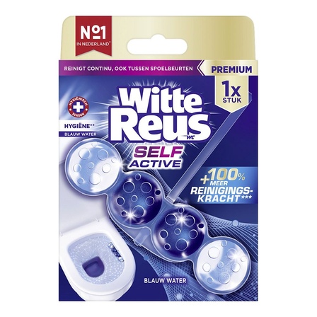 Witte Reus self active hygiene blauw water