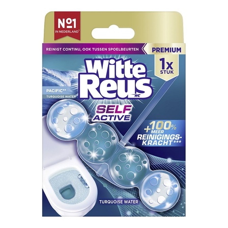 Witte Reus self active turquoise water