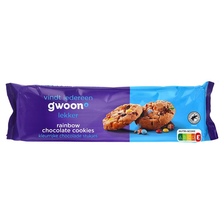 g'woon rainbow chocolade cookies