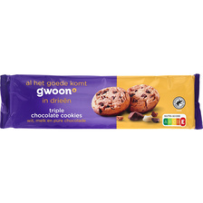 g'woon triple chocolade cookies