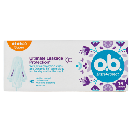 O.B. ExtraProtect Tampons Super 16 Stuks