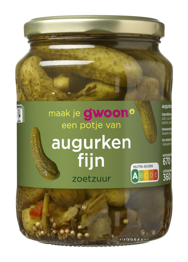 G'woon Zoetzure Augurken Fijn