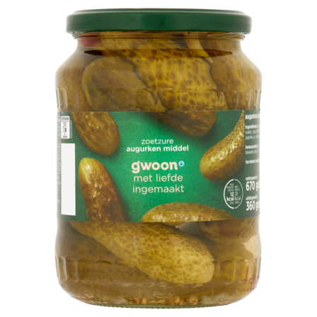 g'woon Zoetzure Augurken Middel 670 g