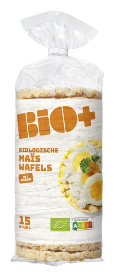 Bio+ Maiswafels Zeezout