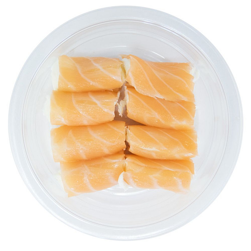 Zalmrolletjes met roomkaas