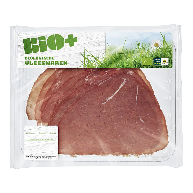 Bio+ runderrookvlees 100gr