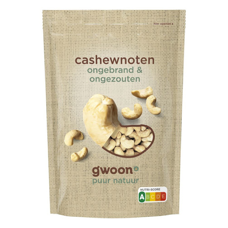 g'woon Cashewnoten Ongebrand & Ongezouten