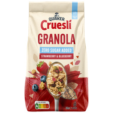 Quaker Granola Aardbei Bluwe Bessen zonder toegevoegde suikers