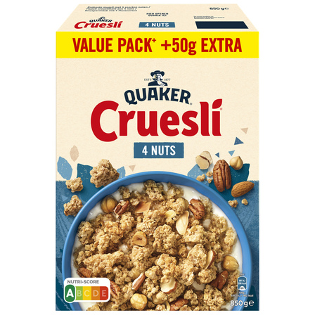 Quaker Cruesli Aardbei & Perzik 4 Noten