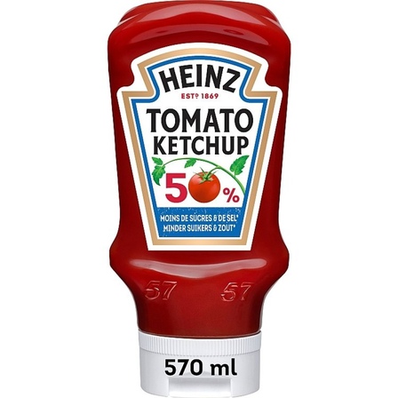 Heinz tomaten ketchup 50% suiker