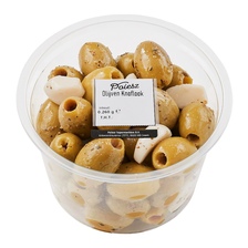 Groene olijven met knoflook