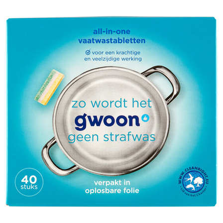 g'woon All-in-One Vaatwastabletten 40 Stuks 720 g