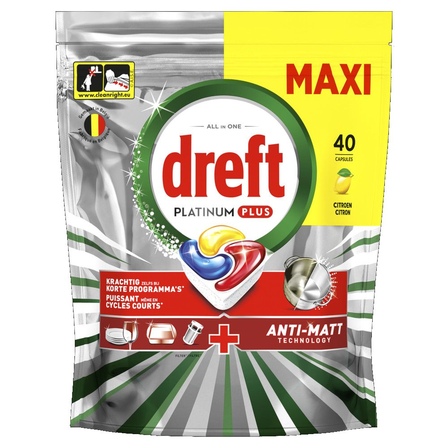 Dreft Platinum Plus Vaatwascapsules, Citroen