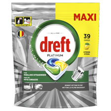 Dreft Platinum Vaatwascapsules, Citroen