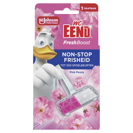 WC Eend  fresh boost houder pink peony