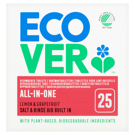 Ecover All-in-One Lemon & Grapefruit 25 Vaatwastabletten 0,5 kg