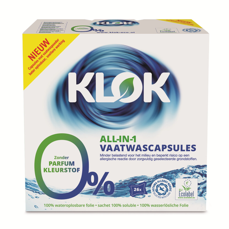 Eco Klok All-in-One Vaatwascapsules pak