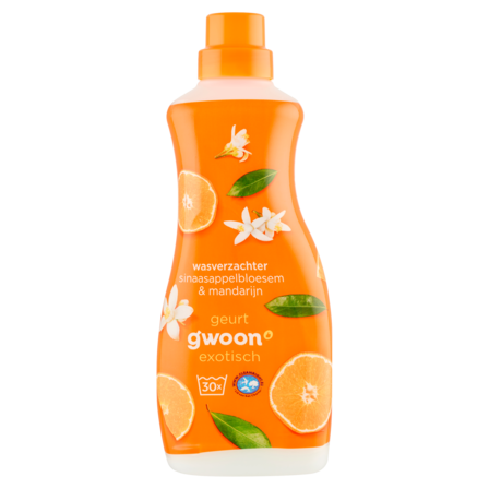 g'woon Wasverzachter Sinaasappelbloesem & Mandarijn 750 ml 30 Wasbeurten