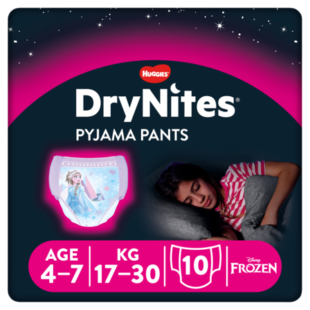 DryNites Pyjama Pants Disney Frozen 17-30 kg 4-7 Age 10 Stuks
