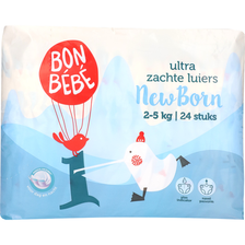 Bonbebe Ultra Zachte Luiers New Born 1 2-5 kg 24 Stuks