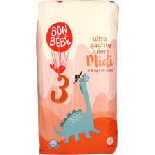 Bonbebe Ultra Zachte Luiers Midi 3 5-9 kg 48 Stuks