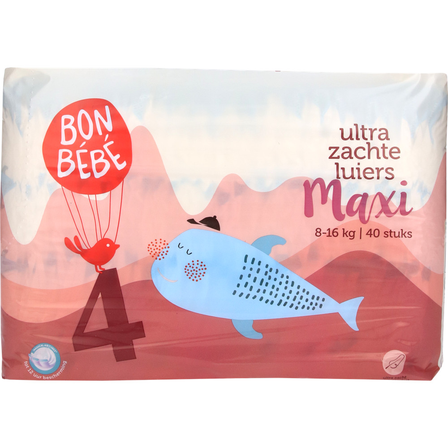 Bonbebe Ultra Zachte Luiers Maxi 4 8-16 kg 40 Stuks