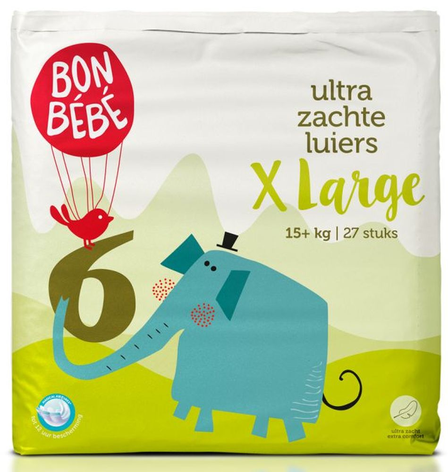 Bonbebe  Ultra Zachte Luiers X Large 6 15+ kg 27 Stuks